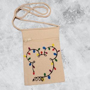 NWOT Mickey Inspired Holiday canvas crossbody bag!